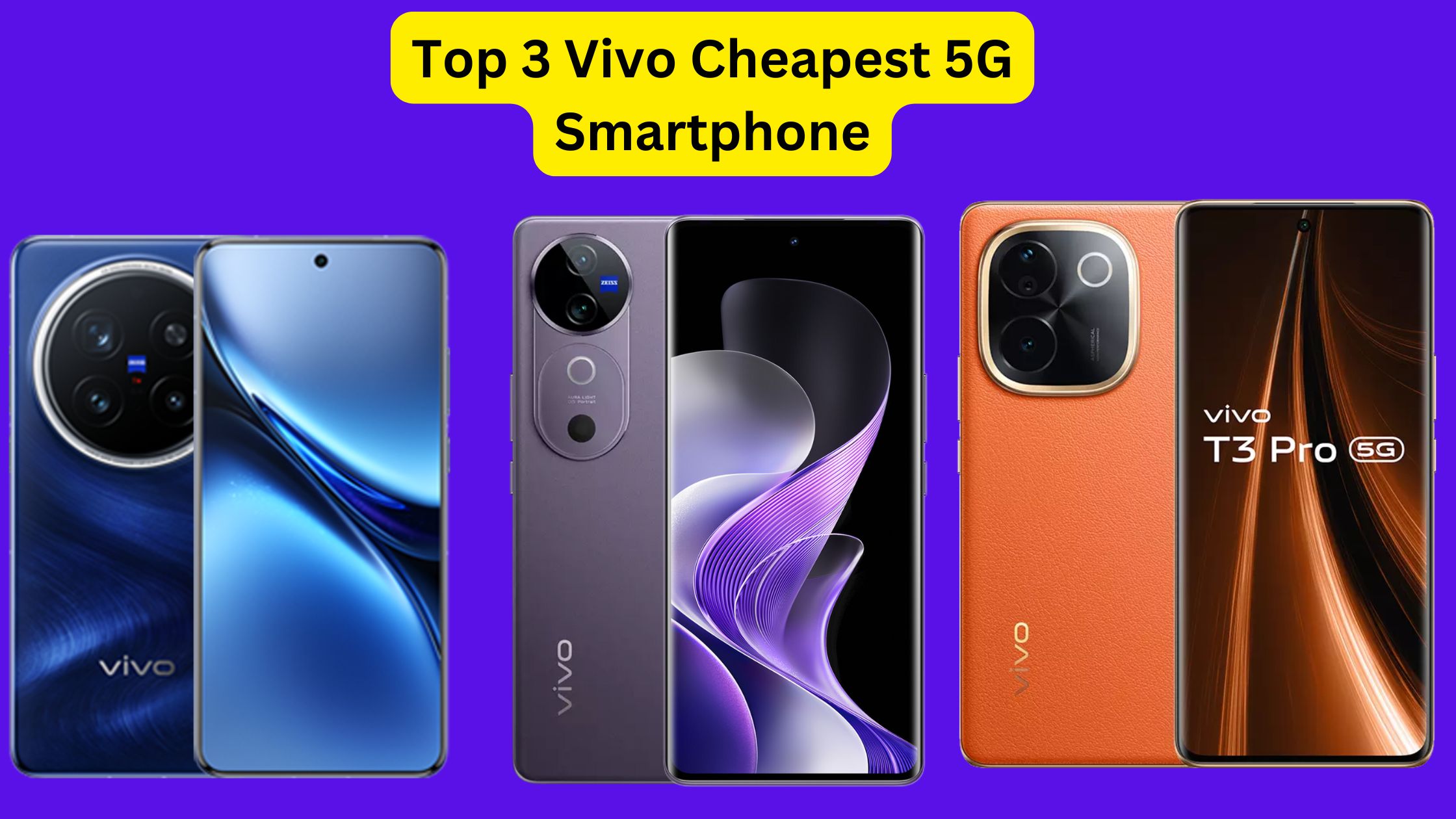 Top 3 Vivo Cheapest 5G Smartphone